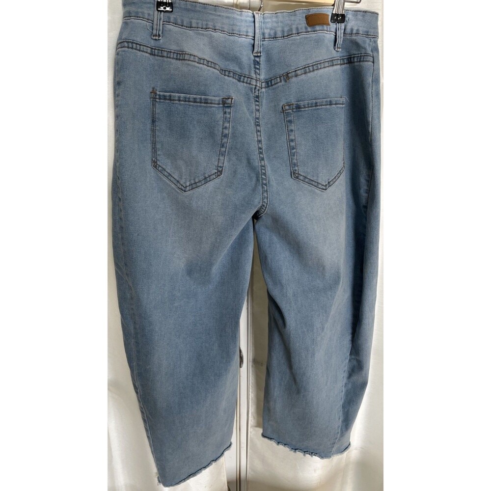 Blue Baggy Womens Jeans Size 12 Light Washed Blue Denim Y2K 90’s Streetwear - Picture 2 of 7
